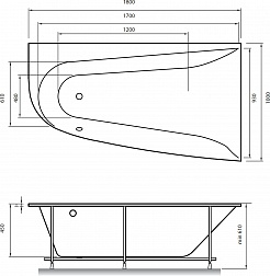 Vayer Акриловая ванна Boomerang 180x100 R – фотография-6